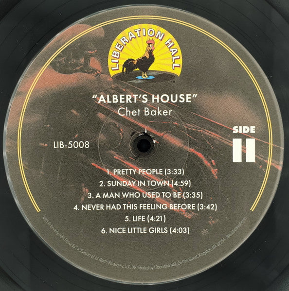 Chet Baker - Albert's House (1969) - New LP Record Store Day Black Friday 2021 Liberation Hall Vinyl - Jazz / Cool Jazz - Shuga Records