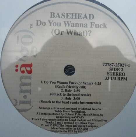 Basehead – Do You Wanna Fuck (Or What)? - New 12" Single Record 1993 Imago USA Vinyl - Hip Hop / Lo-Fi - Shuga Records