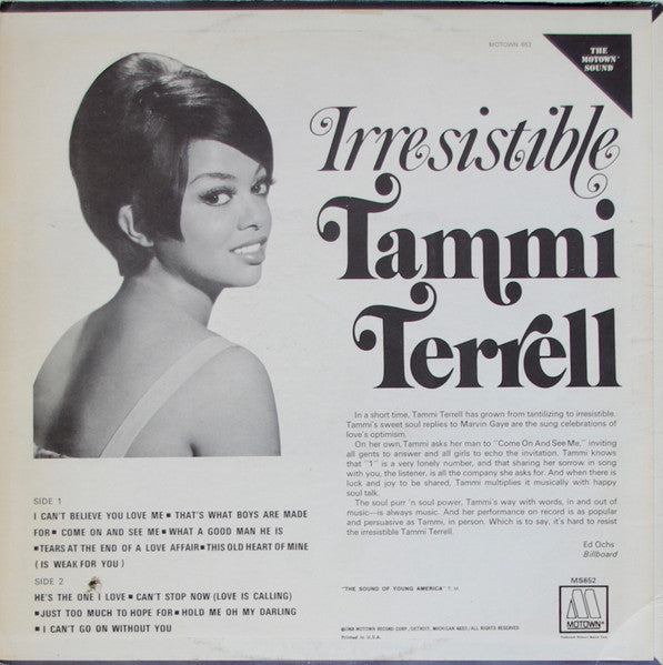 Tammi Terrell – Irresistible Tammi Terrell - VG+ LP Record 1968 Motown USA Vinyl - Soul / Funk - Shuga Records