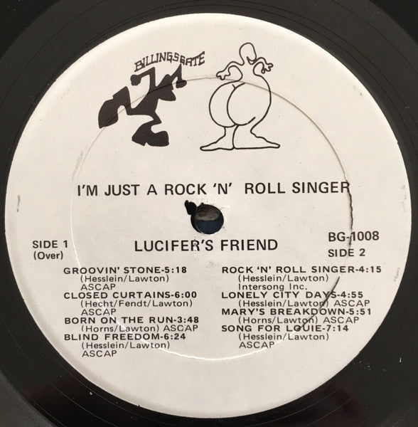 Lucifer's Friend - I'm Just A Rock'n'Roll Singer - Mint- LP Record 1974 Billingsgate USA Original Vinyl - Hard Rock / Prog Rock / Glam - Shuga Records