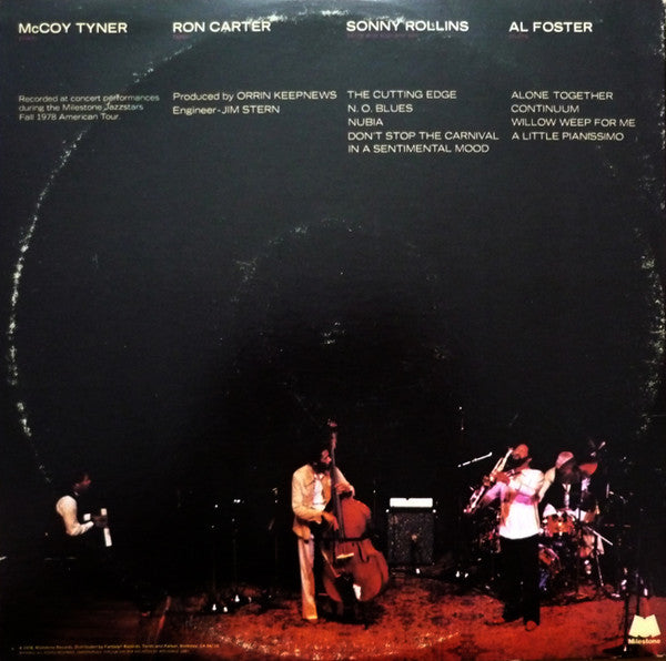 Ron Carter / Sonny Rollins / McCoy Tyner - Milestone Jazzstars In Concert - VG+ 2 LP Record 1979 Milestone Promo USA Vinyl - Jazz / Post Bop / Modal - Shuga Records