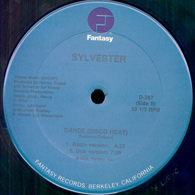 Sylvester - Dance (Disco Heat) - VG+ 12" Single Record 1978 Fantasy USA Vinyl - Disco - Shuga Records