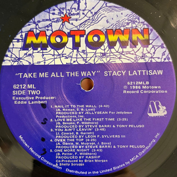 Stacy Lattisaw – Take Me All The Way - VG+ LP Record 1986 Motown Vinyl - Dance-Pop / Contemporary R&B - Shuga Records
