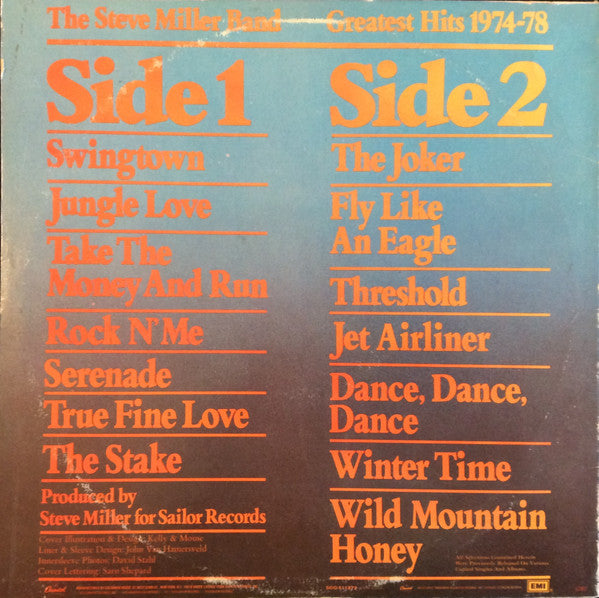 Steve Miller Band - Greatest Hits 1974-78 - VG+ LP Record 1978 Capitol Club Edition USA Vinyl - Pop Rock / Classic Rock - Shuga Records