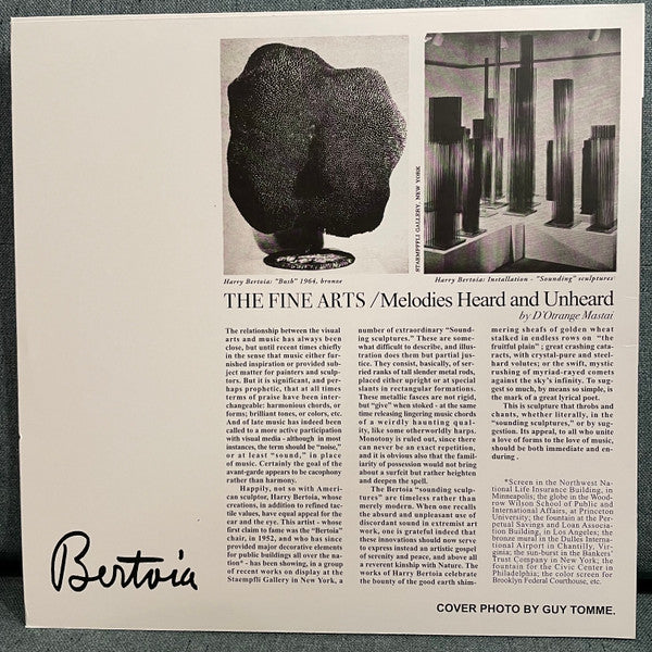 Harry Bertoia - Sonambient Complete Collection - New 11 LP Record Box Set 2021 Third Man Vinyl & Booklet - Classical / Sound Art / Ambient - Shuga Records