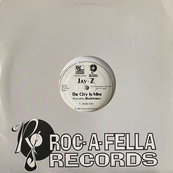 Jay-Z - The City Is Mine - Mint- 12" Single Record 1997 Roc-A-Fella USA Promo Vinyl - Hip Hop - Shuga Records
