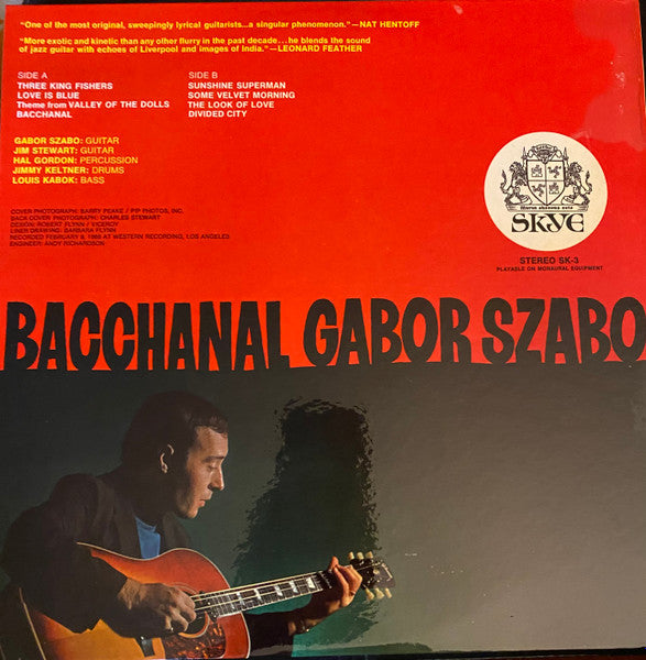 Gabor Szabo – Bacchanal - Mint- LP Record 1968 Bacchanal USA Vinyl - Gypsy Jazz / Jazz-Funk - Shuga Records