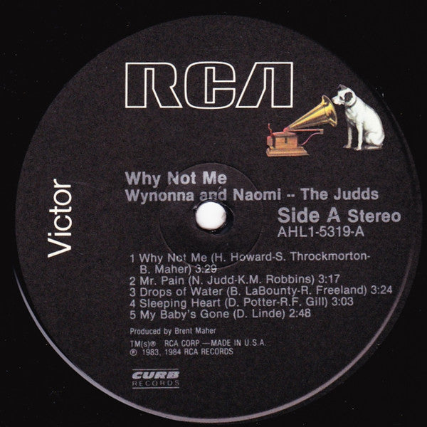 The Judds - Why Not Me - Mint- LP Record 1984 RCA USA Original Vinyl - Country - Shuga Records