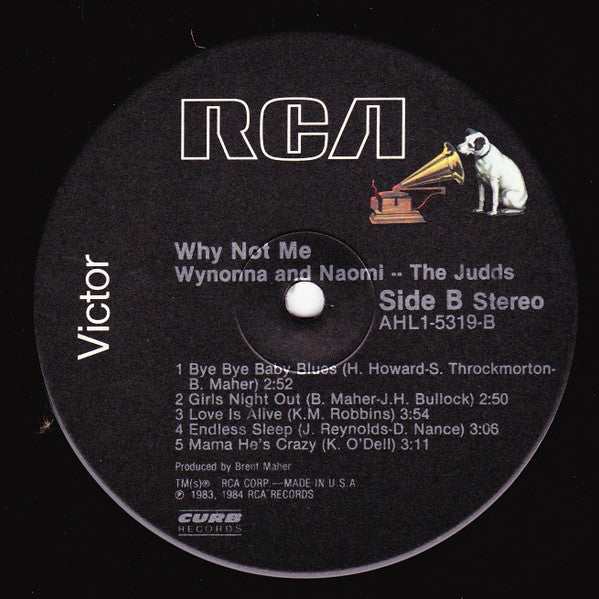 The Judds - Why Not Me - Mint- LP Record 1984 RCA USA Original Vinyl - Country - Shuga Records