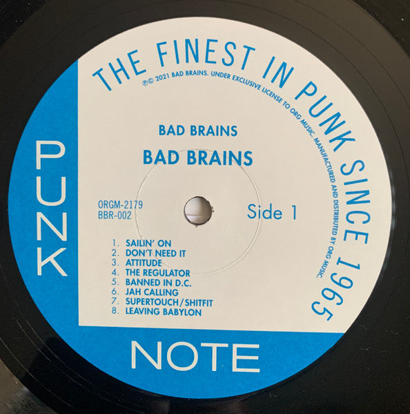 Bad Brains - Bad Brains (1982) - New LP Record 2021 ORG Music Vinyl with alternative Punk Note Cover - Punk / Hardcore / Reggae - - Shuga Records