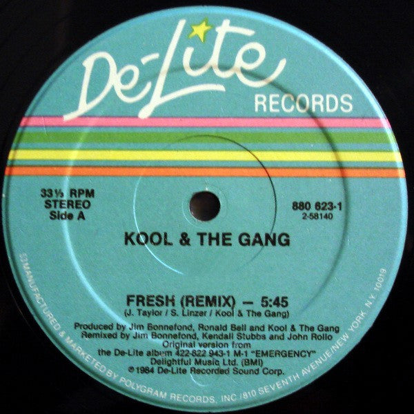 Kool & The Gang - Fresh (Remix) - VG+ 12" Single Record 1984 De-Lite USA Vinyl - Disco / Funk - Shuga Records