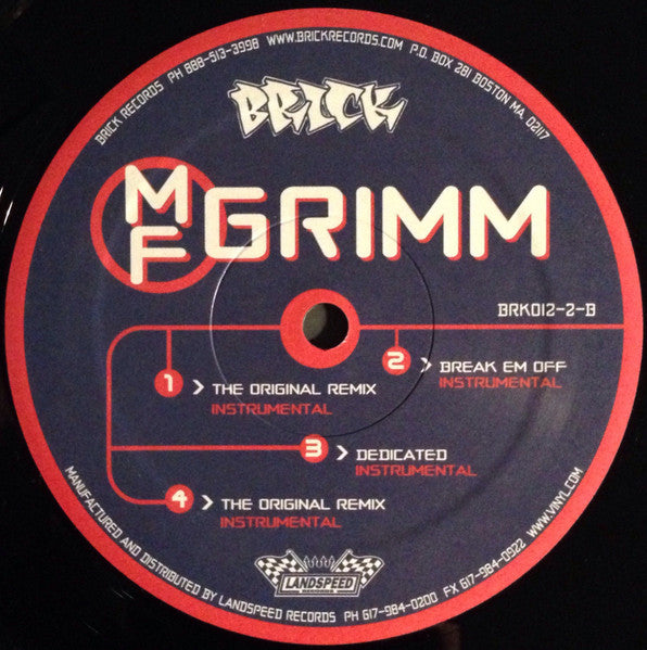 MF Doom & MF Grimm - MF - Mint- (VG+ cover) 2 LP Record 2000 Brick Landspeed USA Original RARE Vinyl - Hip Hop / Abstract / Conscious / Boom Bap