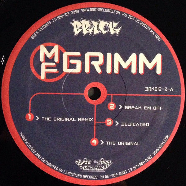 MF Doom & MF Grimm - MF - Mint- (VG+ cover) 2 LP Record 2000 Brick Landspeed USA Original RARE Vinyl - Hip Hop / Abstract / Conscious / Boom Bap