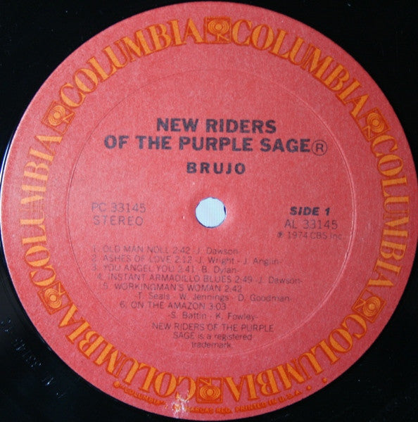 New Riders Of The Purple Sage - Brujo - VG+ LP Record 1974 Columbia USA Vinyl - Psychedelic Rock / Folk Rock / Country Rock - Shuga Records