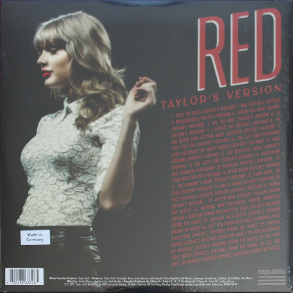 Taylor Swift - Red (Taylor’s Version) - VG+ 4 LP Record 2021 Republic Target Exclusive Red Vinyl - Pop Rock - Shuga Records