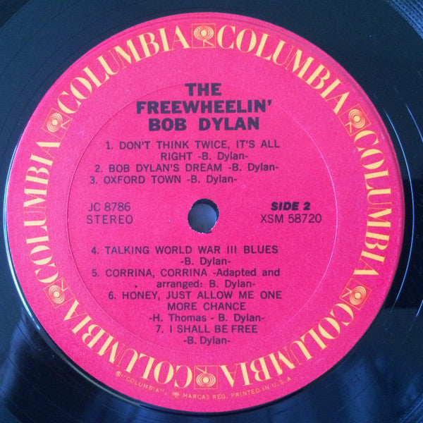 Bob Dylan - The Freewheelin' Bob Dylan (1963) - VG+ LP Record 1986 Columbia USA Vinyl - Rock / Folk Rock - Shuga Records