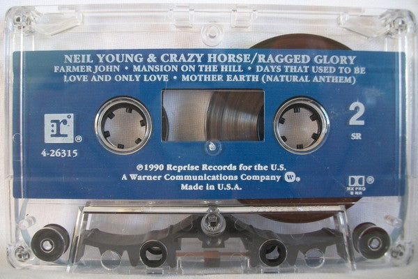 Neil Young + Crazy Horse - Ragged Glory - Mint- Cassette 1990 Reprise USA Tape - Alternative Rock / Grunge - Shuga Records