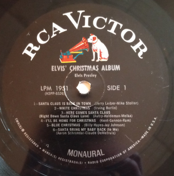 Elvis Presley ‎– Elvis' Christmas Album - VG 1964 Mono USA Original - Holiday / Rock & Roll - Shuga Records