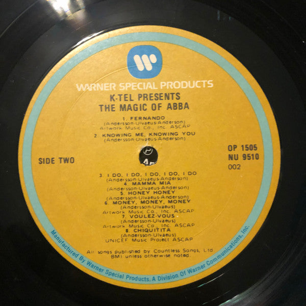 ABBA - The Magic Of Abba - Near Mint- LP Record 1980 K-Tel Warner Special Products USA - Pop / Rock / Europop / Disco - Shuga Records