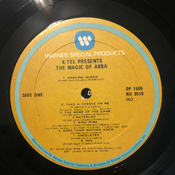 ABBA - The Magic Of Abba - Near Mint- LP Record 1980 K-Tel Warner Special Products USA - Pop / Rock / Europop / Disco - Shuga Records