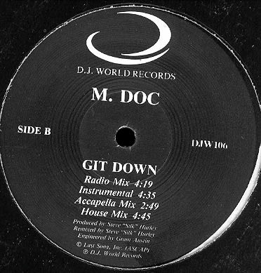 M. Doc - I'm So Cool - VG+ 12" Single Record 1989 D.J. World USA Vinyl - Chicago House / Hip-House