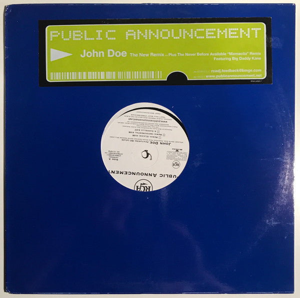 Public Announcement Feat. MZ Lelee - John Doe - New 12" Single Record 2001 RCA USA Vinyl - Hip Hop / R&B - Shuga Records