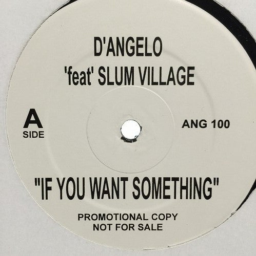 D'Angelo Feat Slum Village / The Roots Feat Erykah Badu - If You Want Something / You Got Me (Remix) - VG+ 12" Single Record 1999 ANG Unofficial USA Promo Vinyl - House / Hip Hop / Downtempo