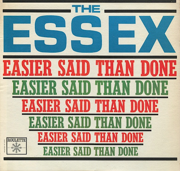 The Essex – Easier Said Than Done - VG+ LP Record 1963 Roulette USA Mono Vinyl - R&B / Soul / Pop - Shuga Records