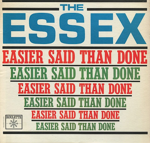 The Essex – Easier Said Than Done - VG+ LP Record 1963 Roulette USA Mono Vinyl - R&B / Soul / Pop