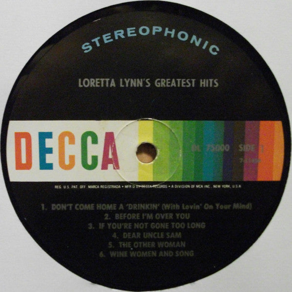 Loretta Lynn - Loretta Lynn's Greatest Hits - VG+ LP Record 1968 Decca USA Original Vinyl - Country - Shuga Records