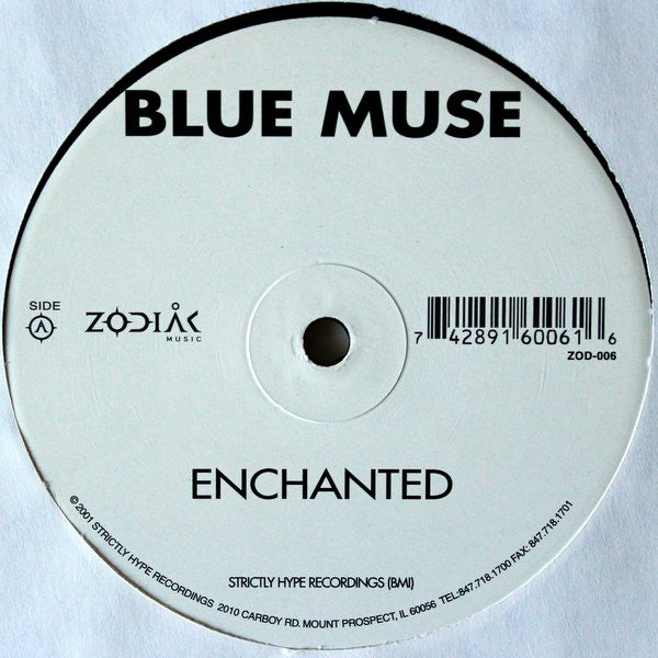 Blue Muse / CZR - Enchanted / Subterranean Odyssey - VG+ 12" Single Record 2001 Zodiac Music Vinyl - Chicago House - Shuga Records