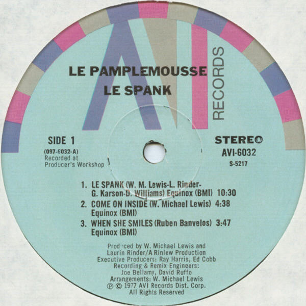 Le Pamplemousse - Le Spank - VG+ LP Record AVI USA Vinyl - Disco / Funk / Boogie - Shuga Records