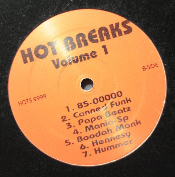Unknown Artist - Hot Breaks Volume 1 - VG+ LP Record 1990s USA Vinyl - Hip Hop / DJ Battle Tool - Shuga Records