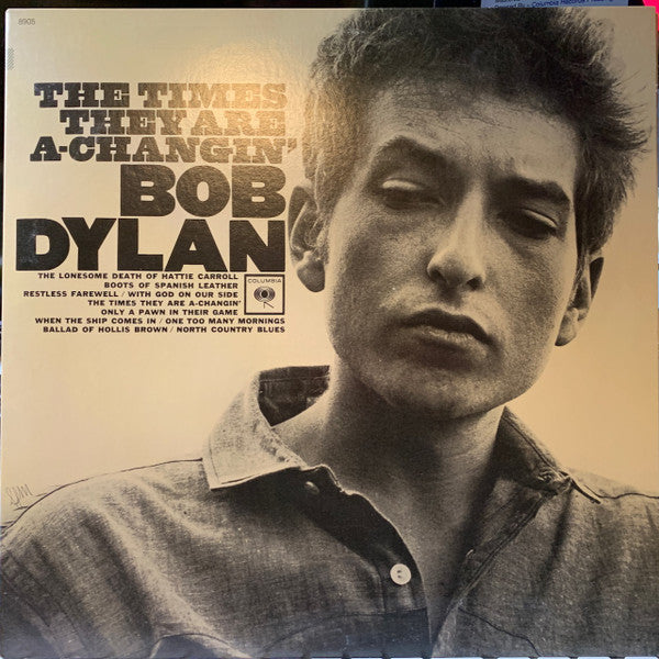 Bob Dylan ‎– The Times They Are A-Changin (1964) - Mint- LP Record 1970s Columbia USA Vinyl - Rock / Folk Rock - Shuga Records