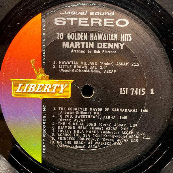 Martin Denny - 20 Golden Hawaiian Hits - Mint- LP Record 1965 Liberty USA Original Vinyl - Jazz / Exotica / Pacific - Shuga Records