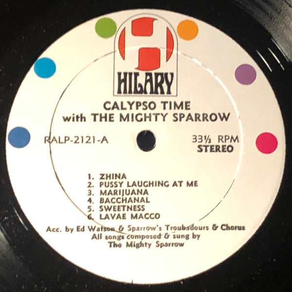 Mighty Sparrow – Calypso Time - VG LP Record 1970 RA Hilary Barbados Vinyl - Reggae / Calypso - Shuga Records