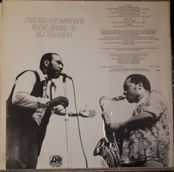 Eddie Harris & Les McCann - Second Movement - VG+ LP Record 1971 Atlantic USA Club Edition Vinyl - Jazz / Soul-Jazz / Post Bop - Shuga Records