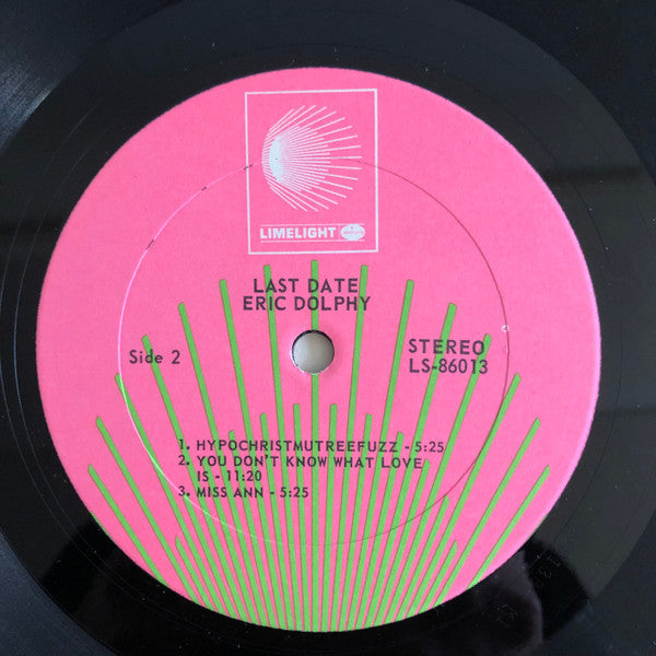 Eric Dolphy - Last Date (1964) - VG+ LP Record 1968 Limelight USA Vinyl - Jazz / Bop / Free Jazz