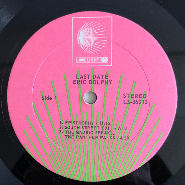 Eric Dolphy - Last Date (1964) - VG+ LP Record 1968 Limelight USA Vinyl - Jazz / Bop / Free Jazz