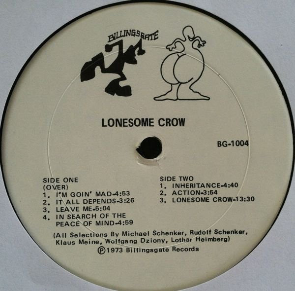 Scorpions - Lonesome Crow - Mint- (VG+ cover) LP Record 1973 Billingsgate USA Original RARE Vinyl - Hard Rock / Krautrock