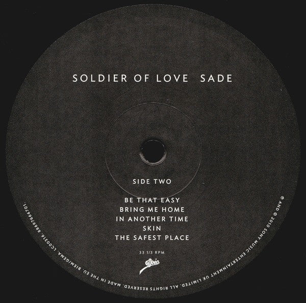 Sade - Soldier Of Love (2010) - Mint- LP Record 2020 Epic Europe 180 gram Vinyl - Soul / Soul-Jazz - Shuga Records