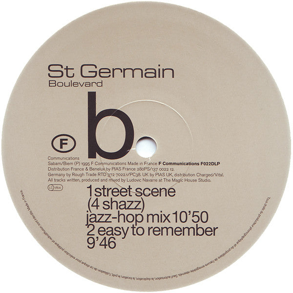 St Germain - Boulevard (The Complete Series) - VG+ 2 LP Record 1995 F Communications Europe Original Press Vinyl - Electronic / Downtempo / Deep House - Shuga Records
