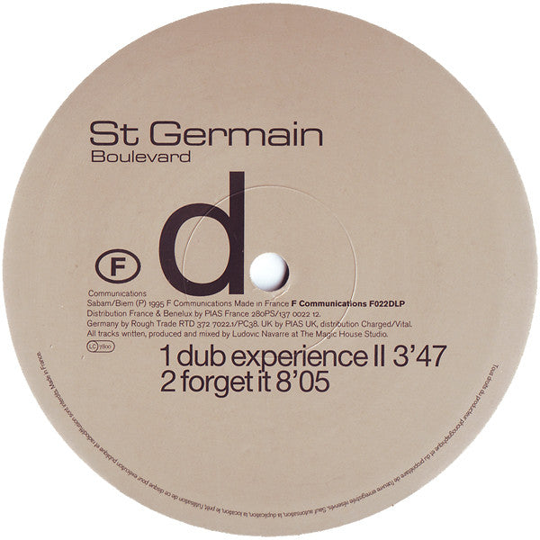 St Germain - Boulevard (The Complete Series) - VG+ 2 LP Record 1995 F Communications Europe Original Press Vinyl - Electronic / Downtempo / Deep House - Shuga Records