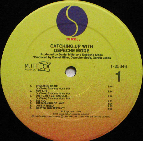 Depeche Mode - Catching Up With Depeche Mode - VG+ LP Record 1985 Sire USA Vinyl - Synth-pop