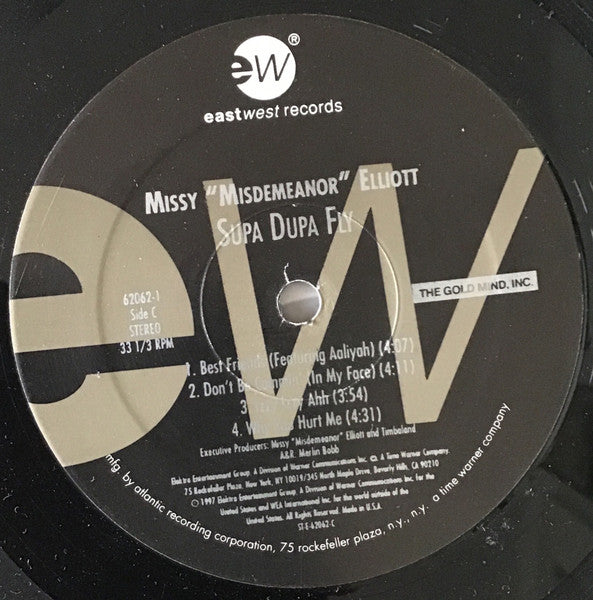 Missy "Misdemeanor" Elliott - Supa Dupa Fly - VG+ 2 LP Record 1997 EastWest The Goldmind Original USA Vinyl & Insert - Hip Hop / Pop Rap - Shuga Records