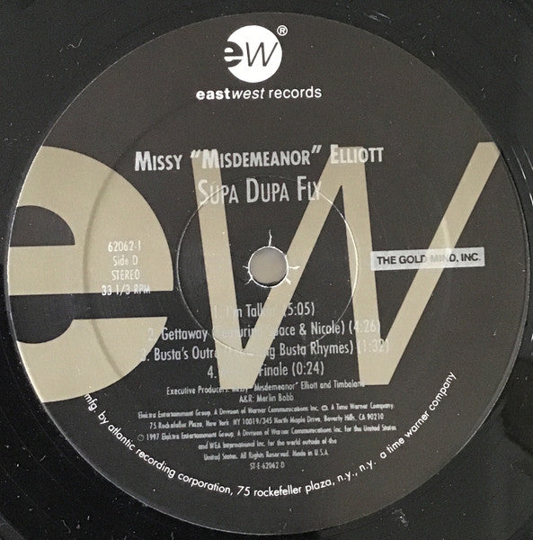 Missy "Misdemeanor" Elliott - Supa Dupa Fly - VG+ 2 LP Record 1997 EastWest The Goldmind Original USA Vinyl & Insert - Hip Hop / Pop Rap - Shuga Records