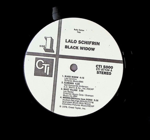 Lalo Schifrin - Black Widow - Mint- LP Record 1976 CTI USA White Label Promo Vinyl - Jazz / Jazz-Funk / Disco - Shuga Records