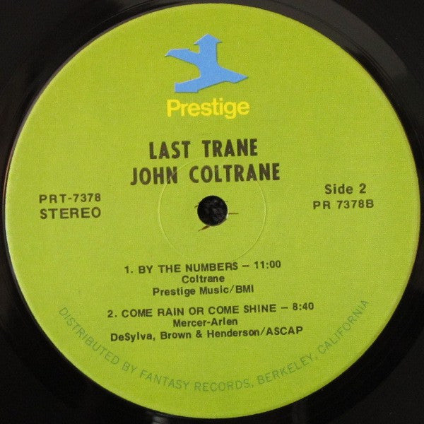 John Coltrane - The Last Trane (1965) - VG+ LP Record 1972 Prestige USA Stereo Vinyl - Jazz / Hard Bop - Shuga Records