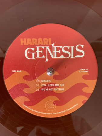 Harari - Genesis (1977) - Mint- LP Record 2021 Tidal Waves Music USA Brown Vinyl (100 made) - Funk / Disco - Shuga Records