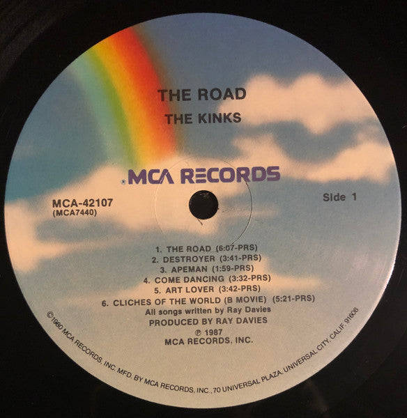 The Kinks - The Road - VG+ LP Record 1987 MCA USA Vinyl - Classic Rock / Pop Rock - Shuga Records
